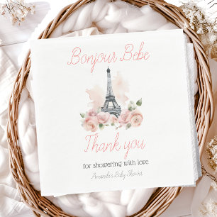 Guardanapo De Papel Chá de fraldas Floral Parisiense de Paris Bonjour