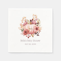 Chá de fraldas Floral Rosa Pumpkin