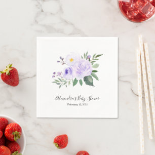 Guardanapo De Papel Chá de fraldas Floral Roxo Elegante