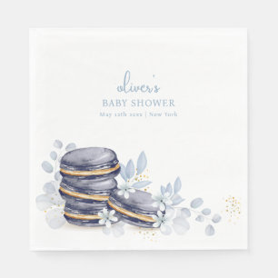 Guardanapo De Papel Chá de fraldas francês Floral Bonjour Bébé Macaron