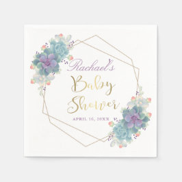 Guardanapo De Papel Chá de fraldas Geométrico Dourado com Sucultura de