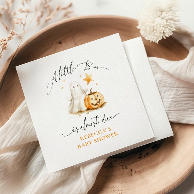 Guardanapo De Papel Chá de fraldas Ghost Pumpkin Boo Halloween (Criador carregado)