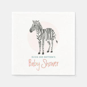 Guardanapo De Papel Chá de fraldas Girls Cute Zebra Safari