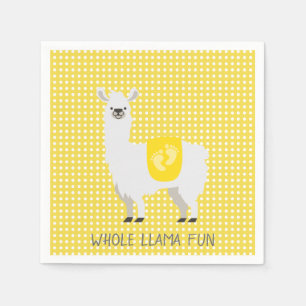 Guardanapo De Papel Chá de fraldas Llama Neutro de Gênero Amarelo e 