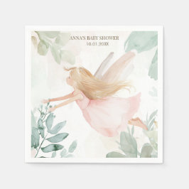 Guardanapo De Papel Chá de fraldas Loura Fairy Girl