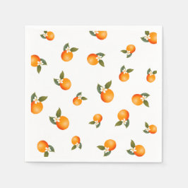 Guardanapo De Papel Chá de fraldas Minimalista do Citrus Cutil Laranja