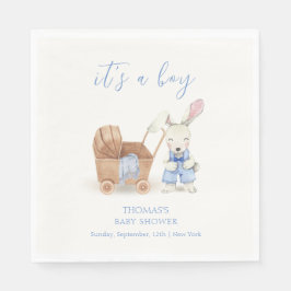Guardanapo De Papel Chá de fraldas Minimista Boho Stroller Rabbit Boy