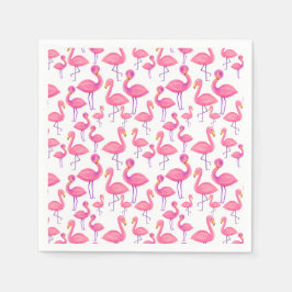 Guardanapo De Papel Chá de fraldas Moderno Flamingo Rosa