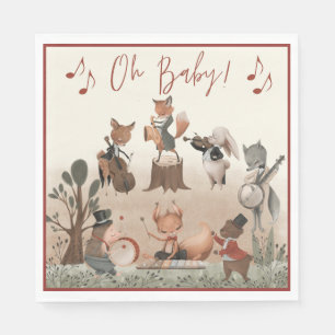 Guardanapo De Papel Chá de fraldas Musical de Animais da Floresta