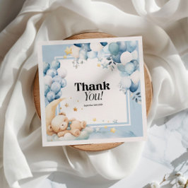 Guardanapo De Papel Chá de fraldas Napkins Balões de Urso Azul