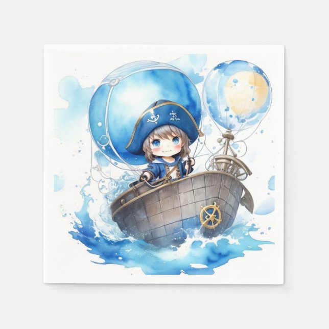 Guardanapo De Papel Chá de fraldas Náutico Adventure Boy (Frente)