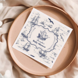 Guardanapo De Papel Chá de fraldas Náutico do Barramento Elegante Toil