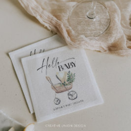 Guardanapo De Papel Chá de fraldas Neutro de Gênero Boho Baby Stroller