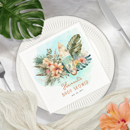 Guardanapo De Papel Chá de fraldas neutro de Surf tropical em Conselho