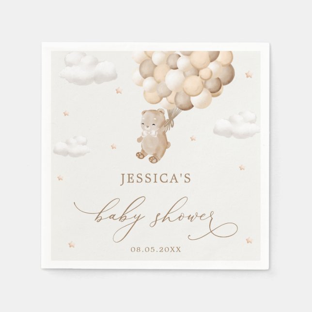 Guardanapo De Papel Chá de fraldas neutro do urso de película (Frente)