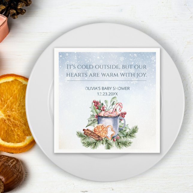 Guardanapo De Papel Chá de fraldas Neve de Cacau Quente Cozy Winter (Criador carregado)