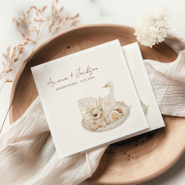 Guardanapo De Papel Chá de fraldas Nursery Neutral Boho (Criador carregado)