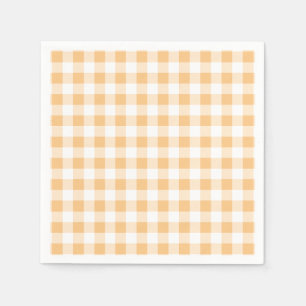 Guardanapo De Papel Chá de fraldas Orange Gingham