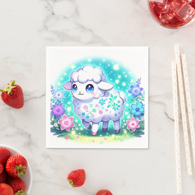 Guardanapo De Papel Chá de fraldas Pastel Sheep (Insitu)