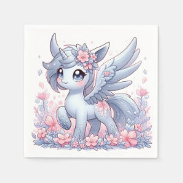 Guardanapo De Papel Chá de fraldas Pastel Whimsy Unicorn