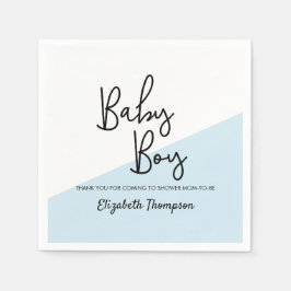 Guardanapo De Papel Chá de fraldas Personalizado Azul Baby Boy