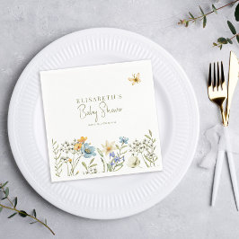 Guardanapo De Papel Chá de fraldas personalizado boho primavera floral