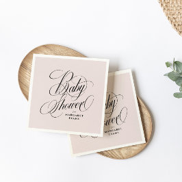 Guardanapo De Papel Chá de fraldas personalizado cor-de-rosa pincel el