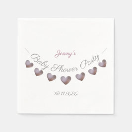 Guardanapo De Papel chá de fraldas personalizado de bunda roxa