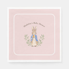 Guardanapo De Papel Chá de fraldas Peter Rabbit Pink Vintage