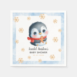 Guardanapo De Papel Chá de fraldas Pinguim de Natal Bonito