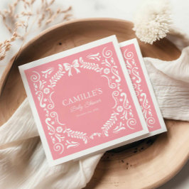 Guardanapo De Papel Chá de fraldas Pink Papel Picado