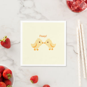 Guardanapo De Papel Chá de fraldas Pintinho Amarelo-Bebê-Cujo