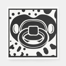 Guardanapo De Papel Chá de fraldas - Preto e Branco - Pacificador