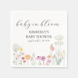 Guardanapo De Papel Chá de fraldas Primavera de flor selvagem colorida