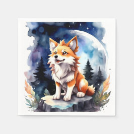 Guardanapo De Papel Chá de fraldas Pup de Lobo Bonito