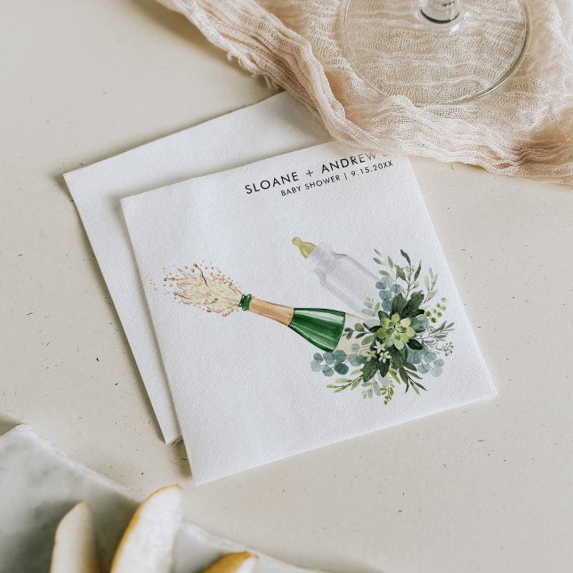 Guardanapo De Papel CHÁ DE FRALDAS REMY Poppin Botles (Criador carregado)