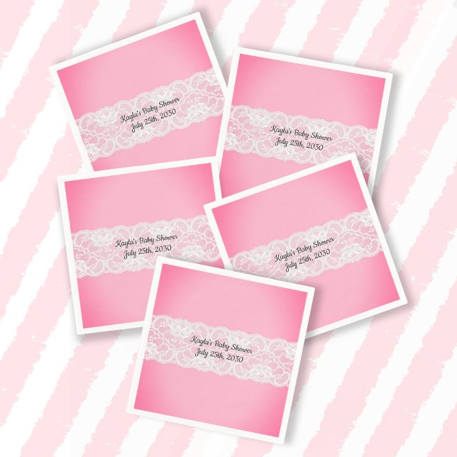 Guardanapo De Papel Chá de fraldas Rosa de rendas (Criador carregado)