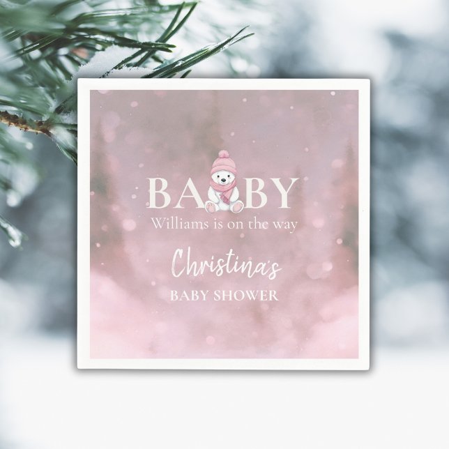 Guardanapo De Papel Chá de fraldas rosa-do-inverno (Criador carregado)