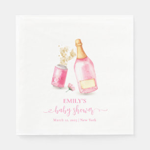 Guardanapo De Papel Chá de fraldas Rosa-Pino Champagne Beer Girl