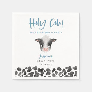 Guardanapo De Papel Chá de fraldas Russo Azul Santa Vaca