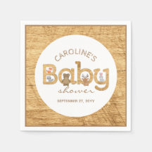 Chá de fraldas Russo de Animais da Floresta Flores