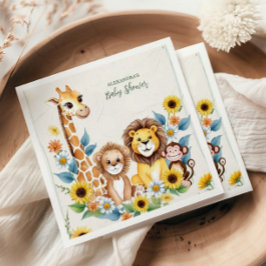 Guardanapo De Papel Chá de fraldas Russo de Animais Safari Selvagens