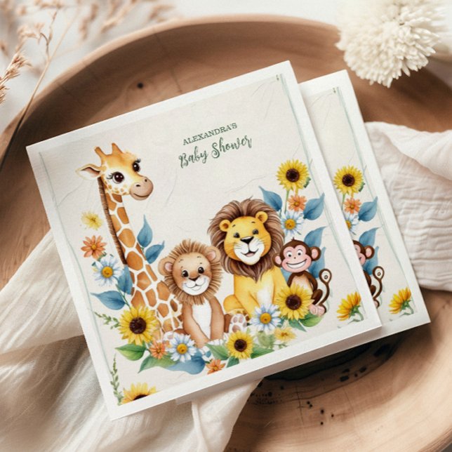 Guardanapo De Papel Chá de fraldas Russo de Animais Safari Selvagens (Criador carregado)