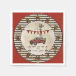 Guardanapo De Papel Chá de fraldas Russo Vintage Truck Farmhouse