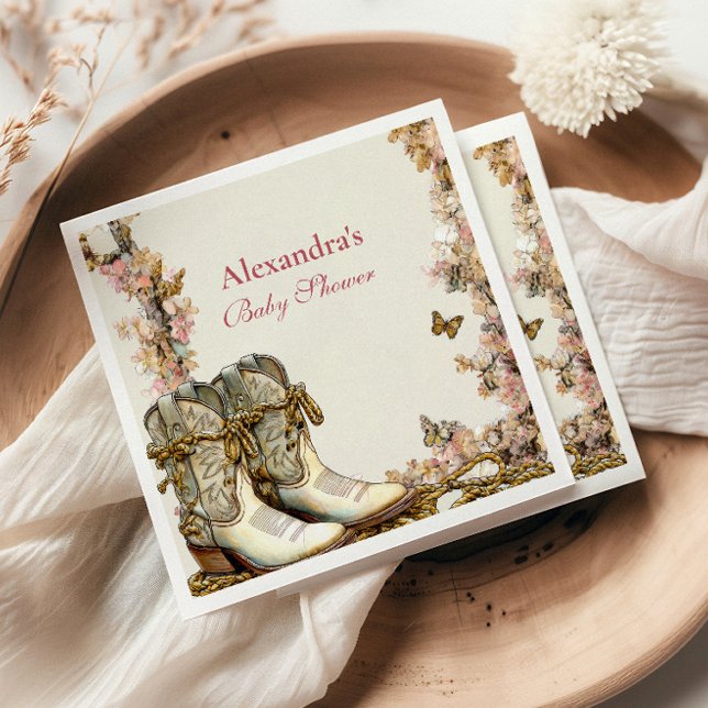 Guardanapo De Papel Chá de fraldas Rustic Cowgirl Boots (Criador carregado)