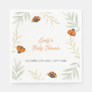 Guardanapo De Papel Chá de fraldas Rustic Fall Ladybug Greenery