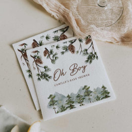 Guardanapo De Papel Chá de fraldas Rustic Forest Boy