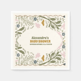 Guardanapo De Papel Chá de fraldas Rustic Green Woodland Fern