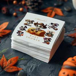 Guardanapo De Papel Chá de fraldas Rustic Halloween Skeleton