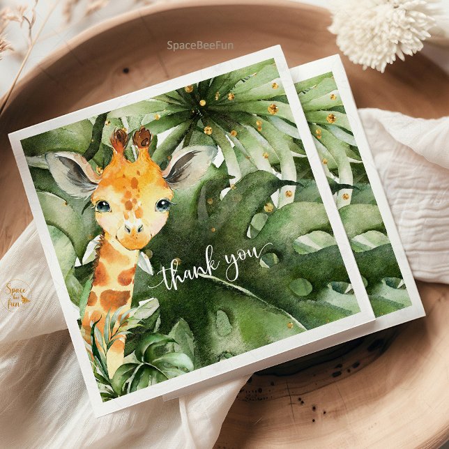 Guardanapo De Papel Chá de fraldas Safari Giraffe (Safari Baby Shower, Giraffe Napkins, Jungle Theme, Wild Adventure, Baby Shower Decor, Animal Safari,)